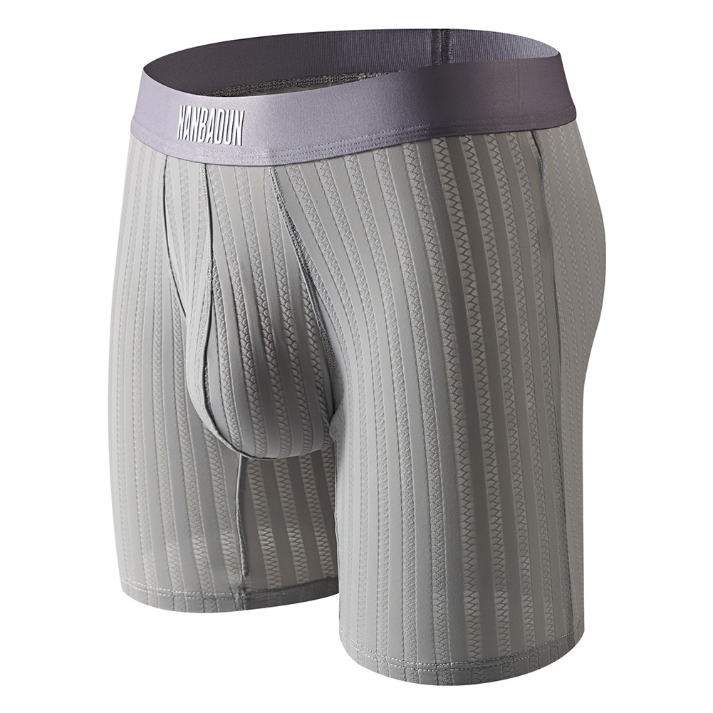 Men Ice Silk Long Leg Shorts B - Long Leg Trunk Men recension och pris