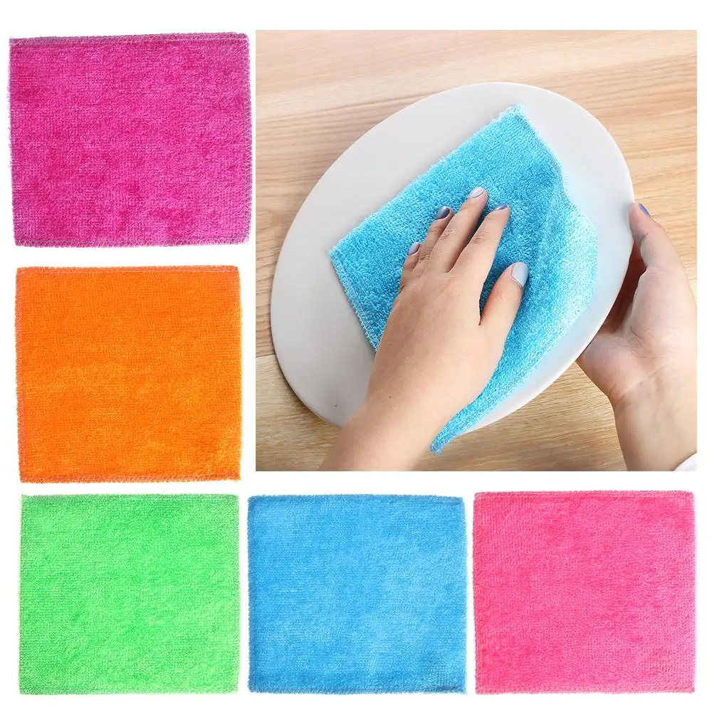 1/5PCS Cleaning Rags Anti-grea - Bamboo Fiber Trunk recension och pris