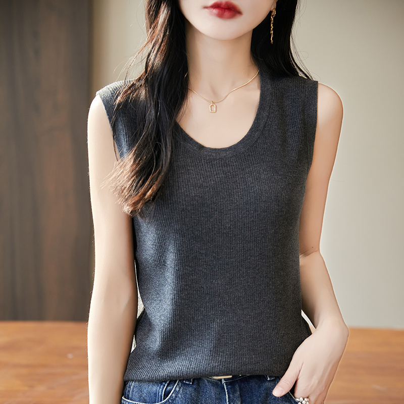 WinvyNee Women Deep Crew Neck  - Tank Top Ribbed recension och pris