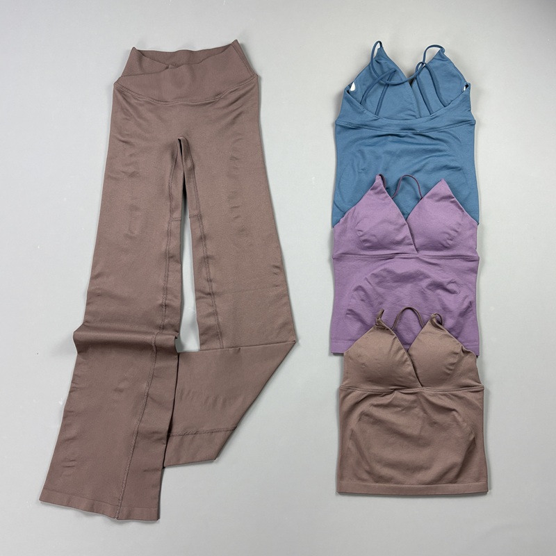 2Pcs Women Seamless Yoga Worko - Suspender Tank Top recension och pris