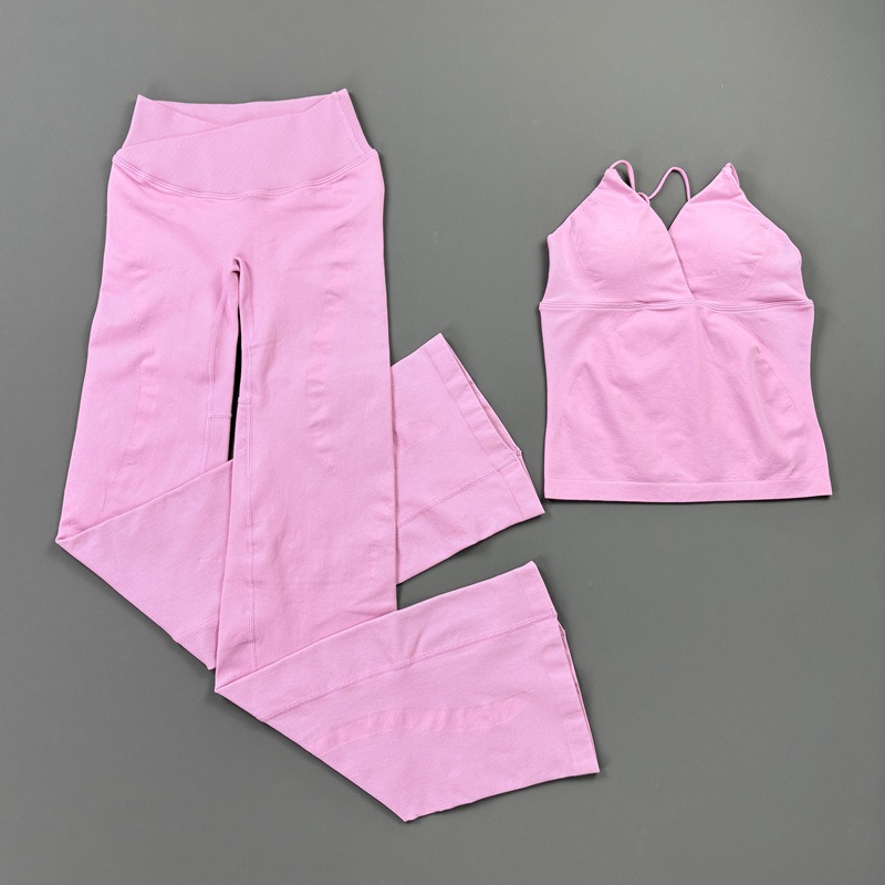 2Pcs Women Seamless Yoga Worko - Suspender Tank Top recension och pris